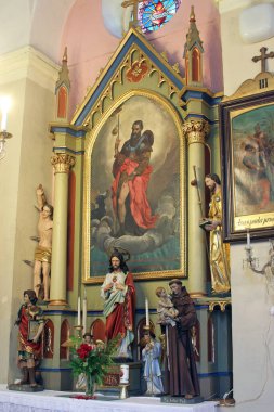 Hırvatistan 'ın Prilisce kentindeki Aziz Mary Magdalene kilisesinde Aziz Roch sunağı