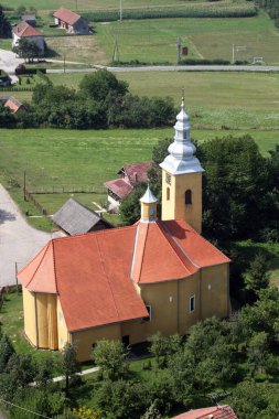 Hırvatistan 'ın Kupinec kentinde Bakire Meryem Varsayımı Kilisesi