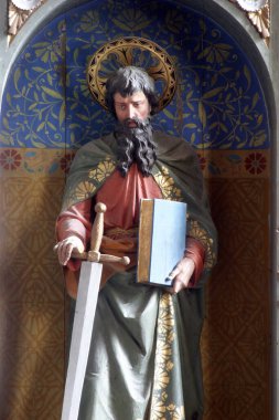 Aziz Paul, Hırvatistan 'ın Sveta Marija modülü Okicem' deki Meryem Ana Kilisesi 'nin mihrabındaki heykel.