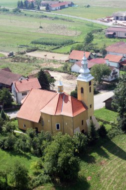 Hırvatistan 'ın Kupinec kentinde Bakire Meryem Varsayımı Kilisesi