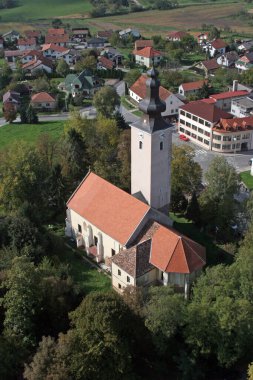 Hırvatistan 'ın Kriz kentinde Kutsal Haç Kilisesi