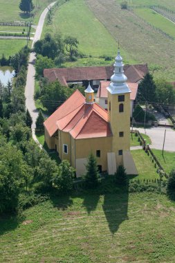 Hırvatistan 'ın Kupinec kentinde Bakire Meryem Varsayımı Kilisesi