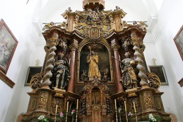 stock image Main altar in the church Leonard of Noblac in Kotari, Croatia