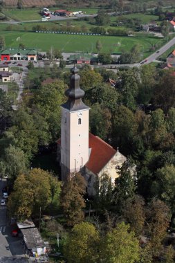 Hırvatistan 'ın Kriz kentinde Kutsal Haç Kilisesi