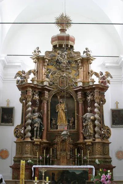 stock image Main altar in the church Leonard of Noblac in Kotari, Croatia