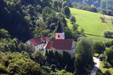 Parish Church of  Saint Emeric in Kostel, Croatia clipart