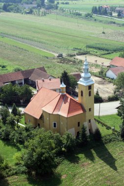 Hırvatistan 'ın Kupinec kentinde Bakire Meryem Varsayımı Kilisesi