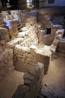 Wohl Arkeoloji Müzesi, kazılar, 1. yüzyıl, Yahudi tarihi merkezi, Hurva Meydanı, Kudüs, İsrail