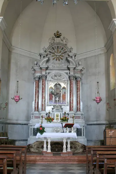 stock image Main altar in the Church of the Helper of Christians in Orebic, Croatia