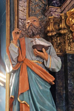 Aziz Joachim, Hırvatistan 'ın Mace kentindeki Meryem Ana Ana Kilisesi' nin mihrabına heykel dikildi.