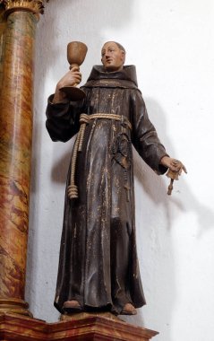 Hırvatistan 'ın Kotari kentindeki Aziz Leonard Kilisesi' nde Aziz Anthony mihrabındaki Aziz Pascal Anıtı