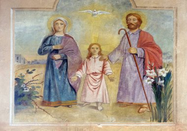 Kutsal Aile, Hırvatistan 'ın Vugrovec kentindeki Aziz Michael Kilisesi' nde fresk