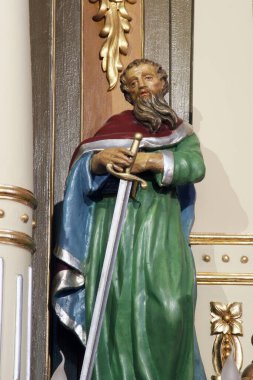 Aziz Paul, Hırvatistan 'ın Karlovac kentindeki St. Francis Xaver kilisesinin mihrabındaki heykel.