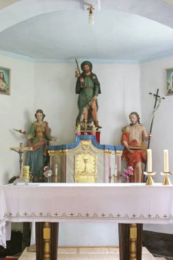 Hırvatistan 'ın Zumberacka Kupcina kentindeki Aziz Roch kilisesinin ana mihrabı