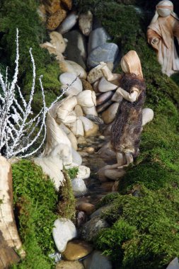 Hırvatistan 'ın Marija Bistrica kentindeki Bistrica Meryem Ana Bazilikasında Tanrı' nın Vaftiz töreni