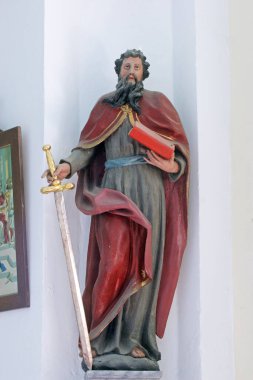 Aziz Paul, Hırvatistan 'ın Zrinski Topolovac kentindeki Aziz Mikail kilisesinde heykel