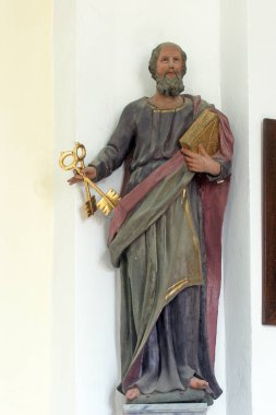 Aziz Peter, Hırvatistan 'ın Zrinski Topolovac kentindeki Aziz Mikail kilisesinde heykel