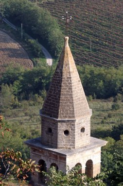 Church of Saint John the Baptist and Blessed Virgin Mary of the Gate in Motovun, Istria, Croatia clipart