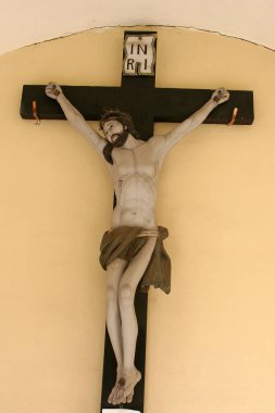 Hırvatistan 'ın Slavonski Brod kentindeki Kutsal Üçlü' nün Fransisken manastırında haç