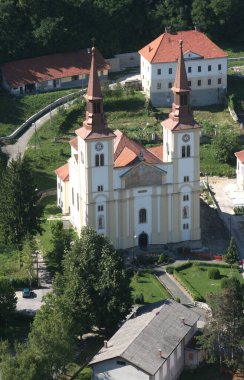 Hırvatistan 'ın Pregrada kentinde Bakire Meryem Varsayımı Kilisesi