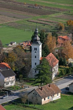 Hırvatistan 'ın Pescenica kentinde Bakire Meryem' in Varsayımı Kilisesi