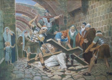 Çarmıhın 7. İstasyonu, İsa ikinci kez düştü, İsa 'nın Kutsal Kalbi Kilisesi, Zagreb, Hırvatistan' da Salata