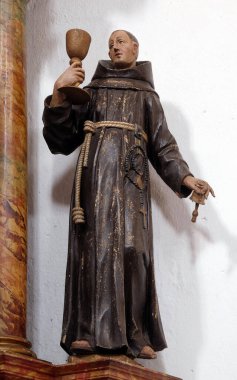 Hırvatistan 'ın Kotari kentindeki Aziz Leonard Kilisesi' nde Aziz Anthony mihrabındaki Aziz Pascal Anıtı