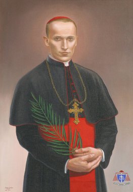 Hırvatistan 'ın Sop kentindeki Kutsanmış Aloysius Stepinac Kilisesi' nin sunağı Kutsal Aloysius Stepinac.