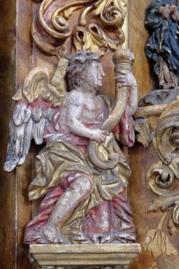 Angel, Hırvatistan 'ın Kotari kentindeki Noblac Kilisesi' nin ana mihrabı.