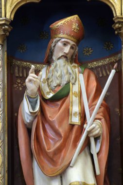 Aziz Blaise, Hırvatistan 'ın Stupnik kentindeki Aziz John kilisesinde Aziz Valentine mihrabında heykel