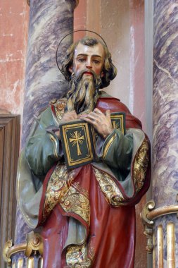 Aziz Paul, Hırvatistan 'ın Recica kentindeki Aziz Yahya Kilisesi' ndeki İsa 'nın Kutsal Kalbi mihrabında heykel