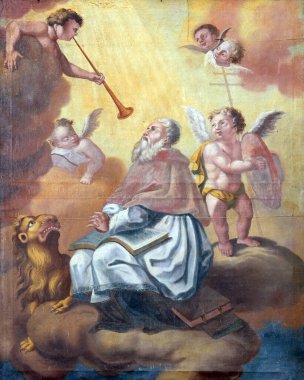 Hırvatistan 'ın Kotari kentindeki Noblac Kilisesi' nde Aziz Jerome sunağı