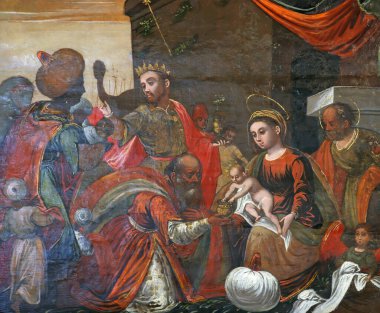 Magi 'ye Tapma, Hırvatistan' ın Orebiç kentindeki Melekler Kilisesi