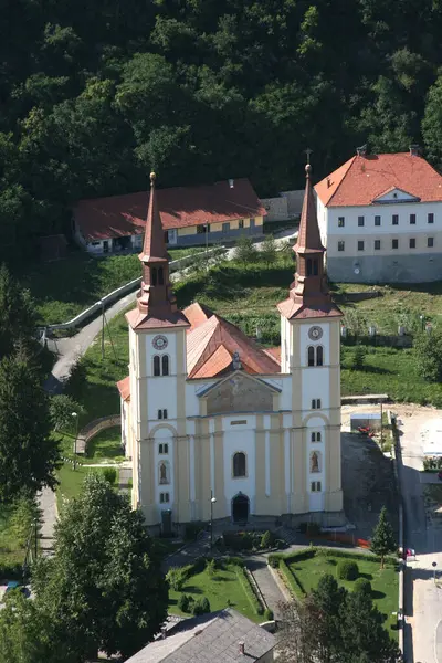 Hırvatistan 'ın Pregrada kentinde Bakire Meryem Varsayımı Kilisesi