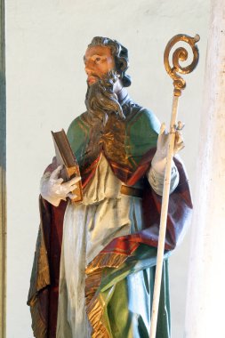 Hırvatistan 'ın Volavje kentindeki Karlı Kilisemizin ana mihrabında Aziz Heykeli