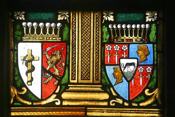 Vitray pencere içinde parish Kilisesi, Saint Mark Zagreb, Hırvatistan