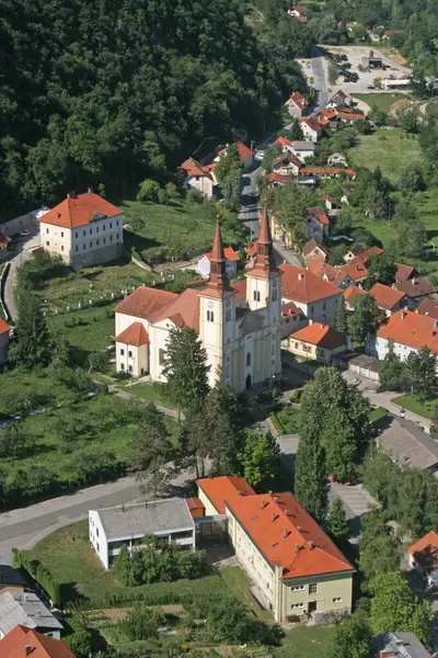 Hırvatistan 'ın Pregrada kentinde Bakire Meryem Varsayımı Kilisesi