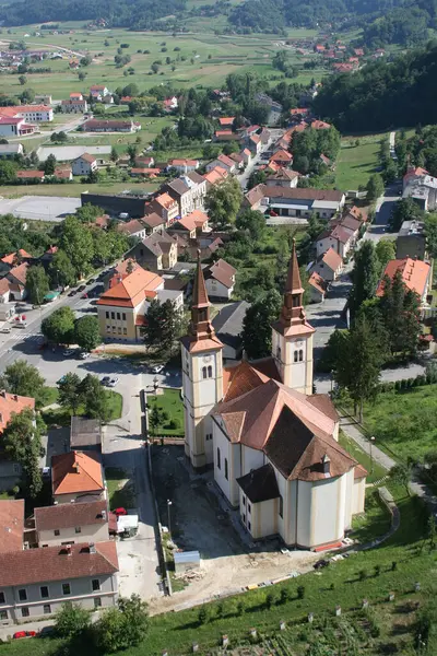 Hırvatistan 'ın Pregrada kentinde Bakire Meryem Varsayımı Kilisesi
