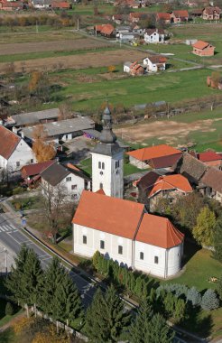 Hırvatistan 'ın Pescenica kentinde Bakire Meryem' in Varsayımı Kilisesi