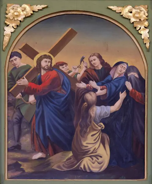 4 istasyonları haç, İsa onun annesi, kilise Aziz Matthew Stitar, Hırvatistan karşılamaktadır.