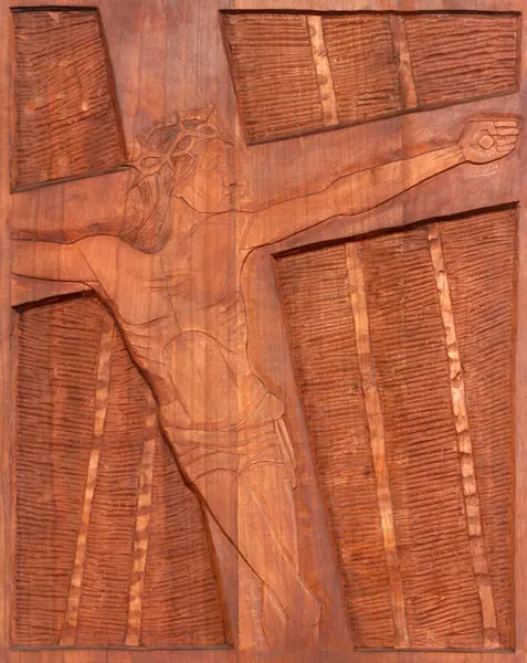 Çarmıhın 11. İstasyonları, Çarmıha gerilme: İsa çarmıha gerildi, İşçi Aziz Yusuf Kilisesi Galdovo, Sisak, Hırvatistan