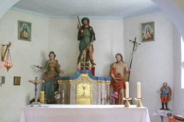 Hırvatistan 'ın Zumberacka Kupcina kentindeki Aziz Roch kilisesinin ana mihrabı