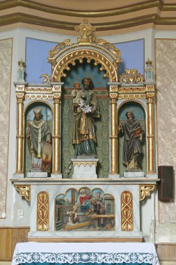 Hırvatistan 'ın Sopje kentindeki Aziz Mary Magdalene kilisesinde sunak Aziz Joseph