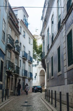 Lizbon 'daki 18. yüzyıl kilisesi Bazilika da Estrela' nın görkemli perdesi.,