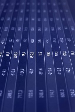 Mali indeks mavi ekranda. Borsa çizelgesi oranı