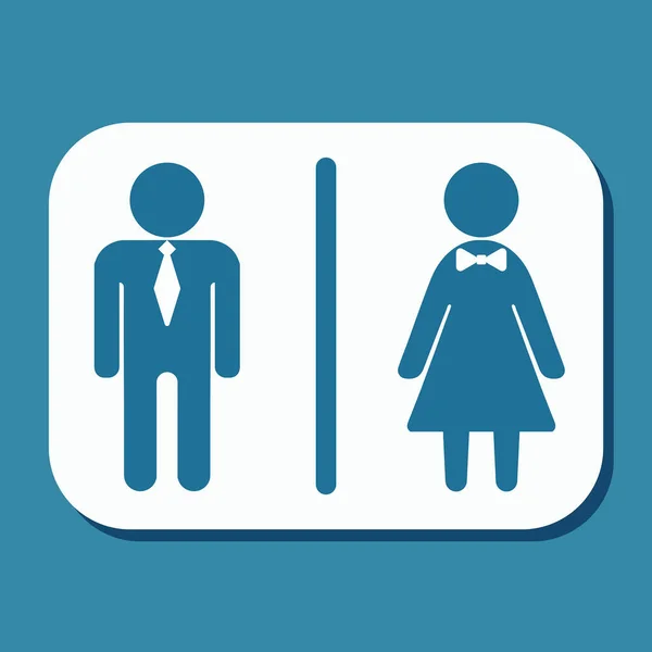 Simple Icône Signe Base Mâle Femelle Pictogrammes Toilettes Icônes Signes — Image vectorielle