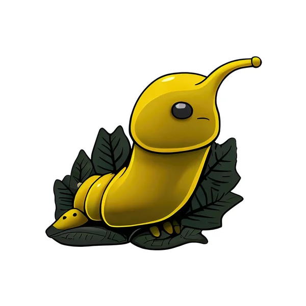 Cartoon Banana Slug sticker for nature lovers. Show off your love for the unique creature found in western North American forests.