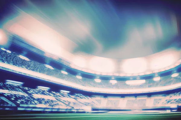 American Football Arena with blurred, copy space, Super Bowl concept photo.