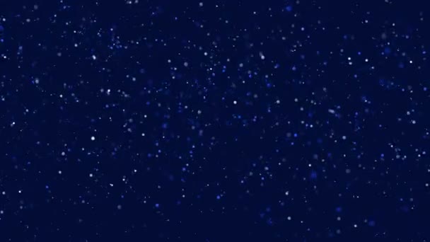 Анимационный Компьютер Заставки Видео Праздничной Новогодней Картинкой Летающими Снежинками — стоковое видео