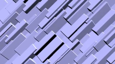 Video ekran koruyucu hacim kare figürleri mavi tonlarda dijital hareketle çevriliyor